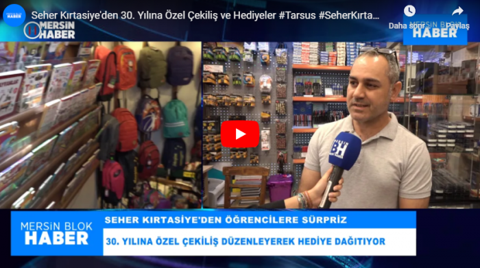 Seher Kırtasiye'den 30. Yılına Özel Çekiliş ve Hediyeler