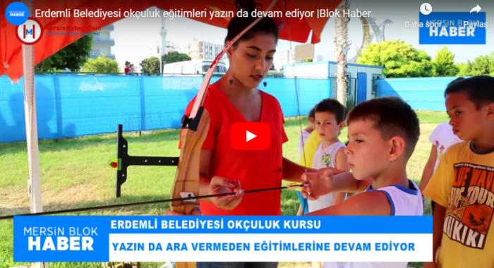 Erdemli Belediyesi okçuluk eğitimleri yazın da devam ediyor