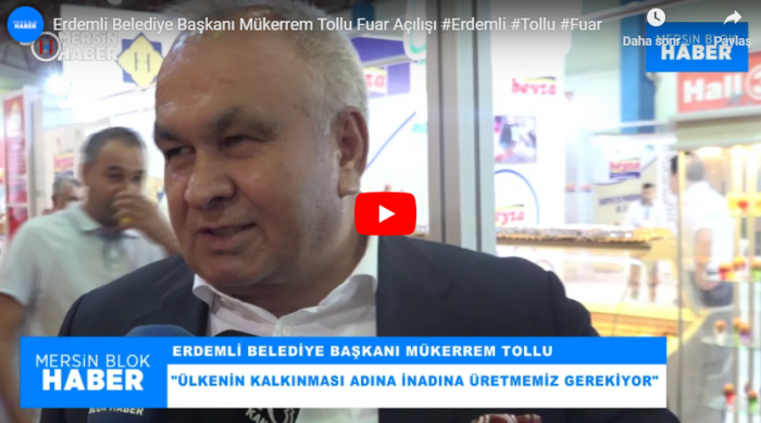 Erdemli Belediye Başkanı Mükerrem Tollu Fuar Açılışı