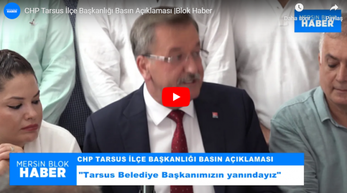 CHP Tarsus İlçe Başkanlığı Basın Açıklaması