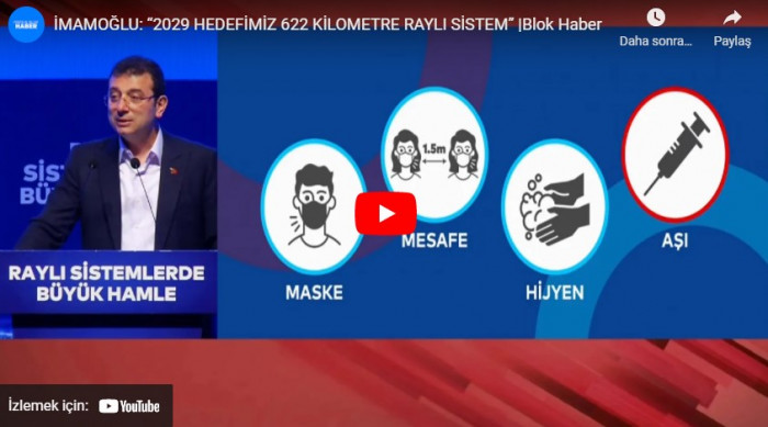 İMAMOĞLU: “2029 HEDEFİMİZ 622 KİLOMETRE RAYLI SİSTEM”