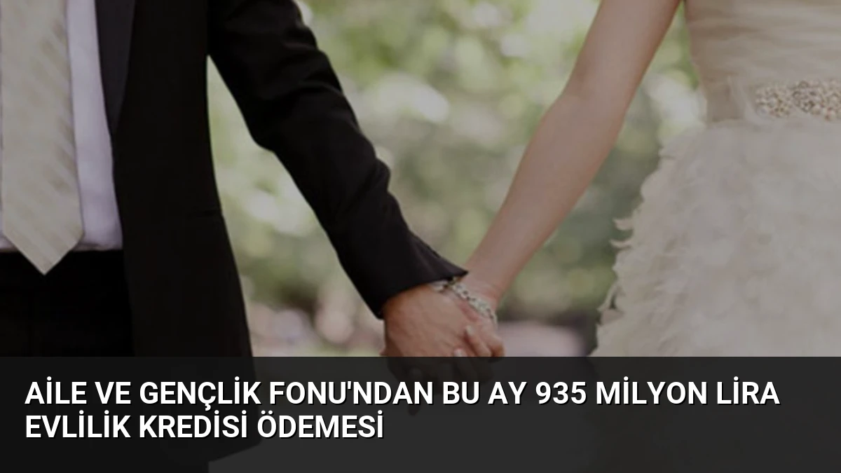 Aile ve Gençlik Fonu’ndan Bu Ay 935 Milyon Lira Evlilik Kredisi Ödemesi