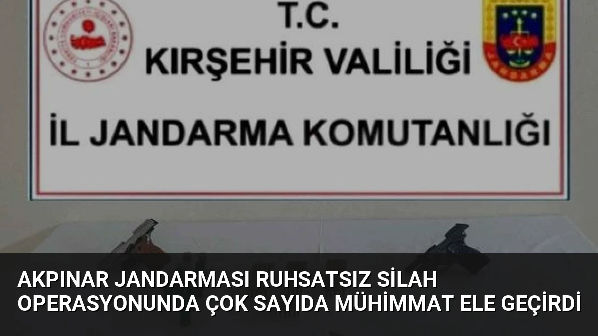 Akpınar Jandarması Ruhsatsız Silah Operasyonunda Çok Sayıda Mühimmat Ele Geçirdi