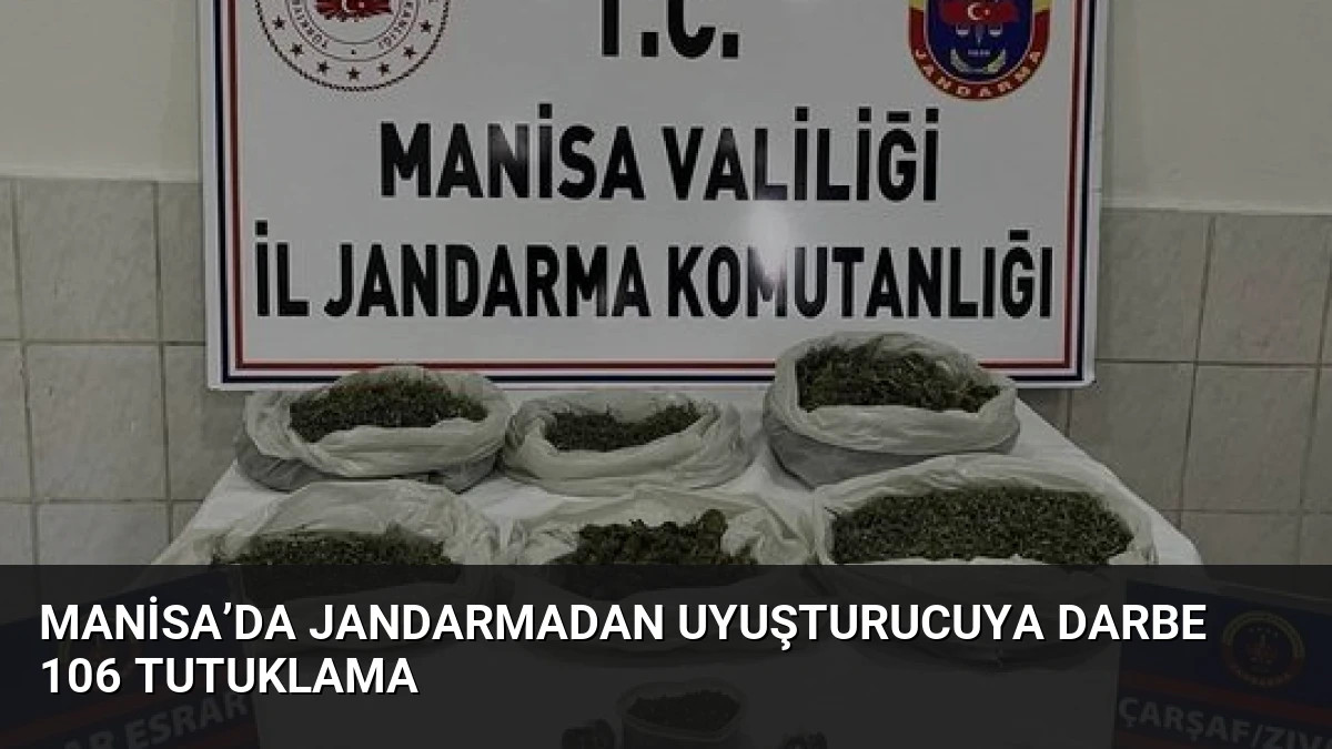 Manisa’da Jandarmadan Uyuşturucuya Darbe 106 Tutuklama