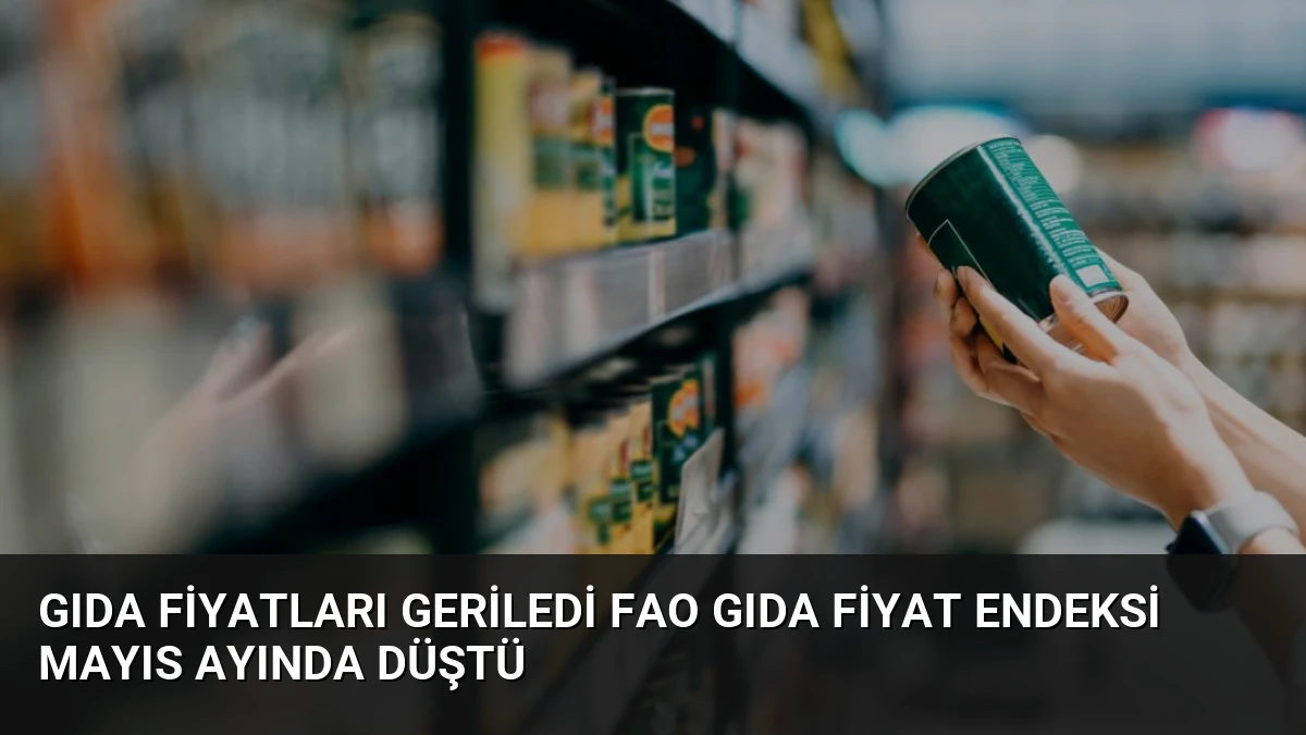 Gıda Fiyatları Geriledi FAO Gıda Fiyat Endeksi Mayıs Ayında Düştü