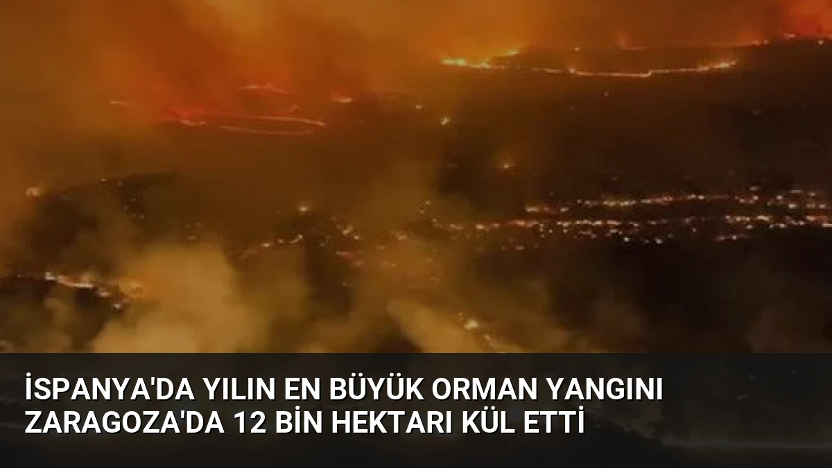 İspanya’da Yılın En Büyük Orman Yangını Zaragoza’da 12 Bin Hektarı Kül Etti