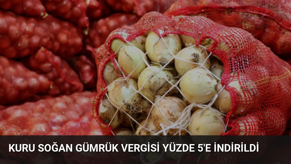 Kuru Soğan Gümrük Vergisi Yüzde 5’e İndirildi
